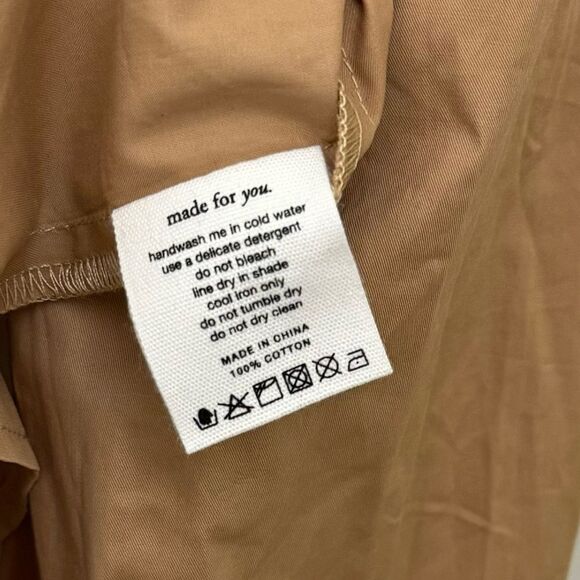 NWOT The Bali Tailor Dara Top Tie Front Sz 2 Medium Taupe Tan Australian Ruched - Picture 4 of 5